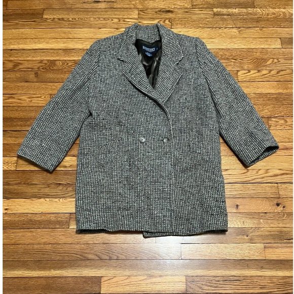 Lands' End Jackets & Coats Vintage Lands End Wool Tweed Double